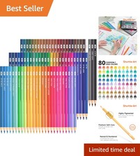 Soft Core Break-Resistant Colored Pencils Set - 80 Unique Colors for Artists