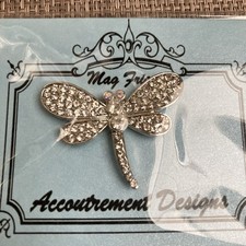White Dragonfly Needle Holder - Stitch Magnet - Accoutrement Designs Mag Friend