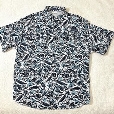 Columbia PFG Super Tamiami Vented Fish Short Sleeve Button Down Shirt Mens XL