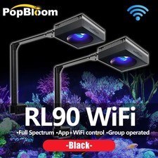 PopBloom 2PCS RL90 WiFi Reef LED Aquarium Light For Coral Reef Fish Tank 36"-48"