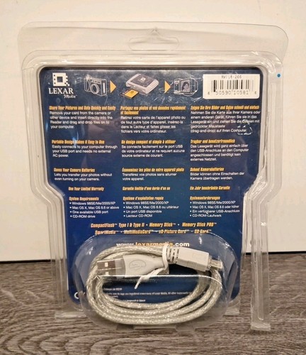 Lexar Media RW018 USB 2.0 6-in-1 480Mbps High Speed Multi-Card Reader Open Box - Picture 2 of 3