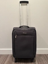 Samsonite Carry On Luggage Gray Expandable Softside Spinner Rolling 22x14x9 inch