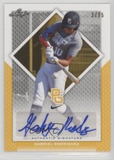 2016 Leaf Perfect Game National Showcase Yellow 3/25 Gabriel Rodriguez Auto 0cz