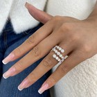 3.2ct Round Band Ring Rose Gold 14K Labcreated Diamond F/VS — photo 2