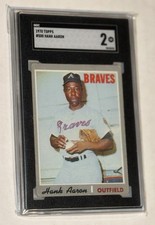 1970 Topps #500 Hank Aaron Atlanta Braves SGC 2