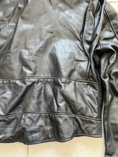 Vintage Brooks Black Leather Grunge Cafe Racer Motorcycle Made In USA Jacket - Picture 20 of 20