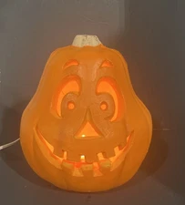 The Paper Magic Group Lighted Halloween Jack-O-Lantern Pumpkin Blow Mold 9” 1998