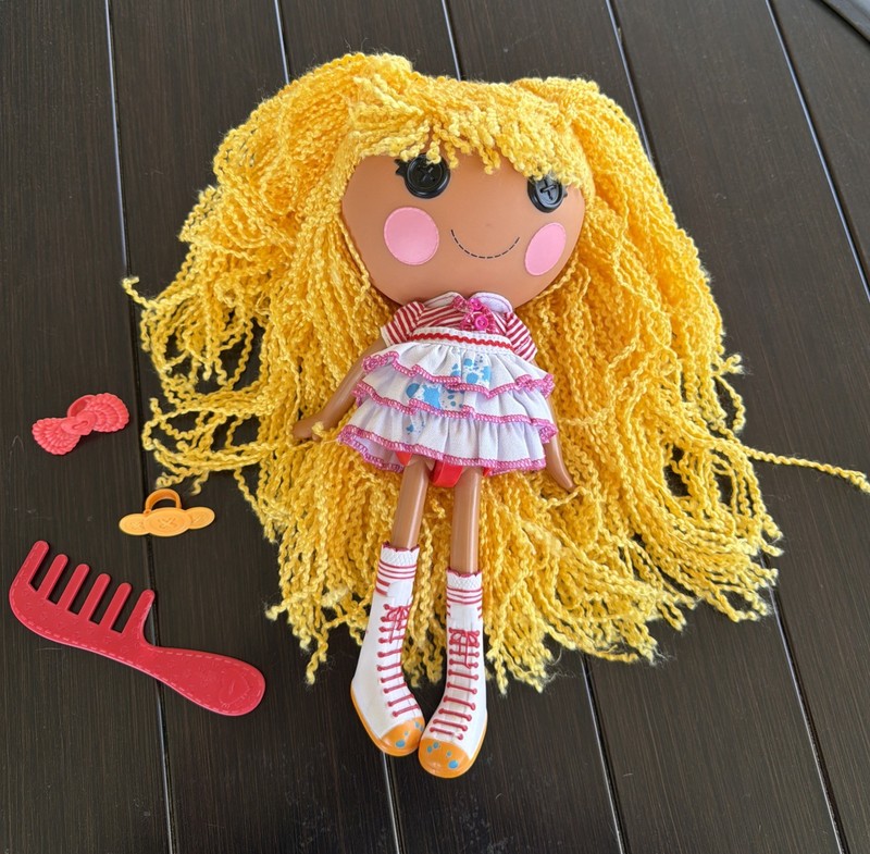 Lalaloopsy - Large Doll 12"  - Loopy Hair Spot Splatter Splash Yellow Yarn