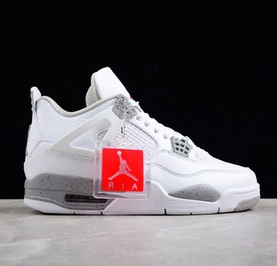 US Size 7-12 Jordan 4 Retro ''White Oreo '' Men's Basketball Shoes Mid Top