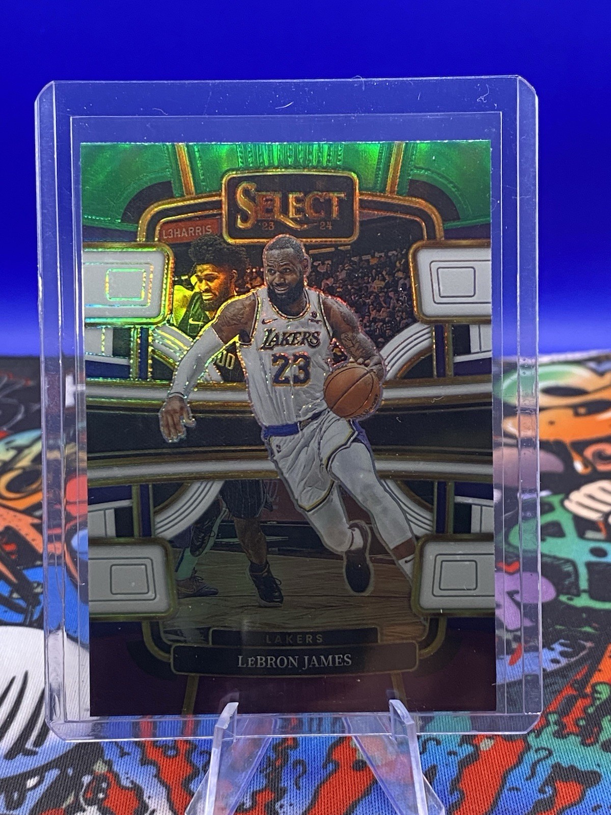 2023-24 Select LeBron James Green White Purple Prizms Concourse #66