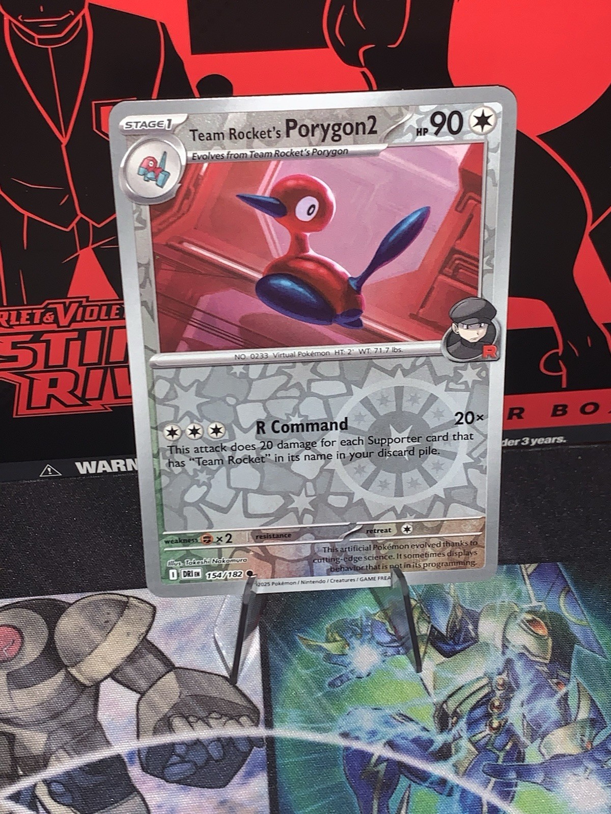 Team Rocket's Porygon2 154/182 Sv10: Destined Rivals Reverse Holo