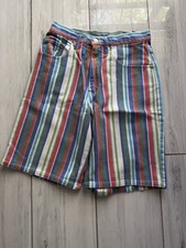 Vintage Eddie Bauer 90s Multicolor Striped Shorts Women's 4 see measurements 