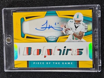 🌟 2025 Panini Certified Piece Of The Game Tyreek Hill Auto Double #Match 10/10