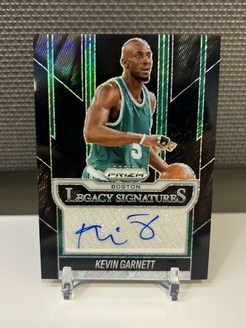 2025-26 Panini Prizm Kevin Garnett BLACK SHIMMER PARALLEL Legend Auto Card 1/1