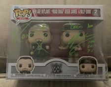 Signed Funko Pop WWE New Age Outlaws Road Dogg Billy Gunn 2 Pack Autographed Dx
