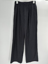 Reformation Black Striped Mason Pant Size 2 Womens Dress Pants Trouser