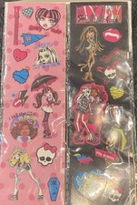 Mattel MONSTER HIGH Sticker Pack 8 Sheet Strips Sealed PackageREAD DESCRIPTION