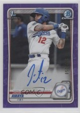 2020 Bowman Chrome Prospects Purple Refractor /250 Jacob Amaya #CPA-JA Auto 11oh