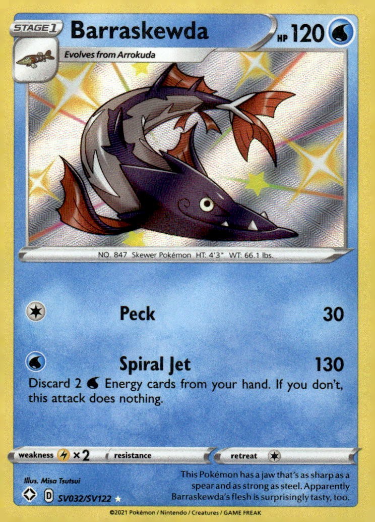 Pokemon TCG Shining Fates #SV032/SV122 Barraskewda