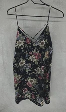 Cottage Core Romantic Lingerie Slip Dress Sz L Feminine Floral Multicolored