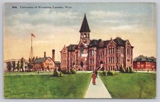 University of Wyoming Laramie Wyo Postcard Early 1900s Architecture