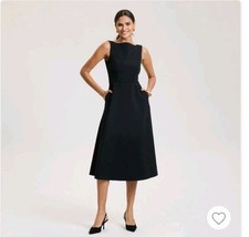 Women's Tailored Midi Dress, A New Day Black/SMALL XSMALL/ Free Shipping
