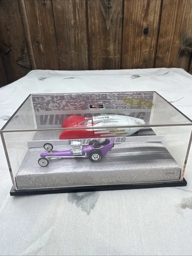 Hot Wheels Vintage Drag Racing Two Car Set Purple Gang Top Fuel dragster RARE