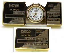Zippo Time Tank Limited 0720 Gold Pocket Watch running 1995 Rare