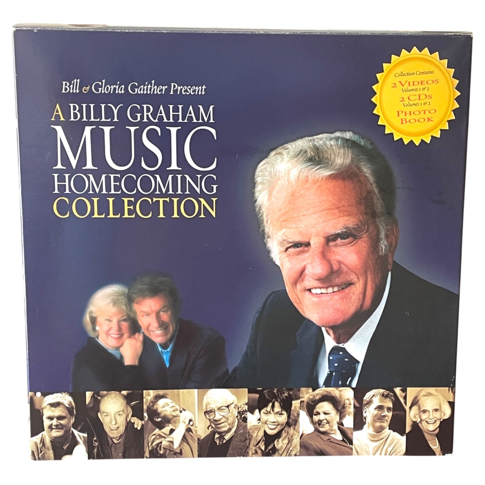 A Billy Graham Music Homecoming Collection 2 CDs 2 VHS Tapes & Photo Book Set