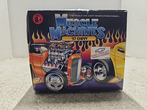 Chevy Bel Air 1957 Muscle Machines Too Cool 1957 escala 1:18 coche diecast de colección 2001 - Imagen 15 de 20