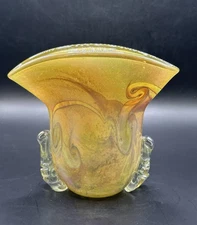Vintage Extremely RARE Gorgeous Signed R. Fillingane 1977 Art Glass Vase 6" Tall