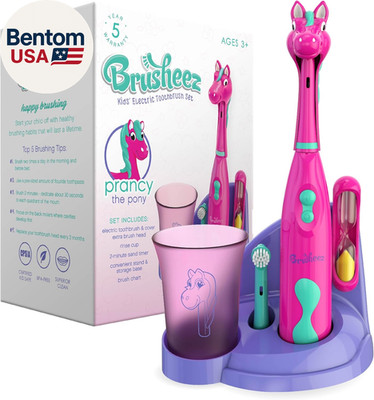 Kids  Electric Toothbrush Set - Safe & Effective for Ages 3+ - Parent Tested & A