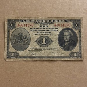 *Netherlands Indies Banknote 1 Rupiah 1943, Dutch