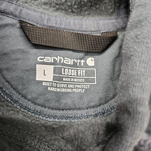 Carhartt Hoodie Men Large Gray Loose Fit Outdoor Workwear Spell Out Logo - Bild 4 von 14