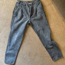 Vintage Gitano Gray Tapered Legs High Rise Jeans Women's Size 14 -28x28