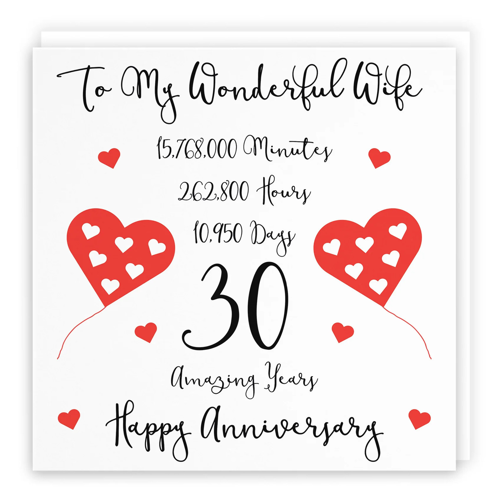 30th Wife Anniversary Card Timeless