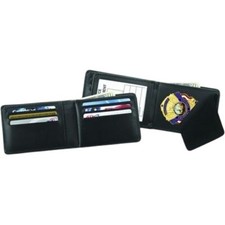 Strong Leather Police Gear Horizontal Hidden Badge Wallet Black Leather78500-015