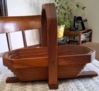 Hand Made Collapsing Teak Wood Basket Bowl. Made In Hawaii By Mike Tyler — photo 5