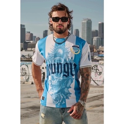 YOUNGLA ARGENTINA Soccer Jersey WORLD CUP 2026 FOOTBALL MESSI #10 XL AUTHENTIC!