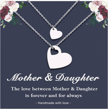 Mutter Tochter Kette Set Passende Herz Halskette Silberne Mama und ich Schmuck f