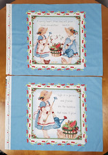 2 Daisy Kingdom Cherries Fabric Panels Sandi Gore Evans Prairie Girls