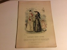 Modeblatt Illustrirte Frauenzeitung 1890 Vintage-Mode B5