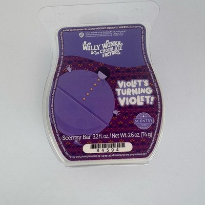 Scentsy Willy Wonka Violet is Turning Violet Ltd Ed. Wickless Wax Melt Bar 3.2oz