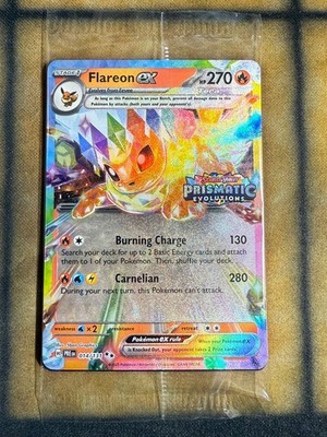 Pokemon Flareon EX 014/131 Prismatic Evolutions Stamp Promo Sealed