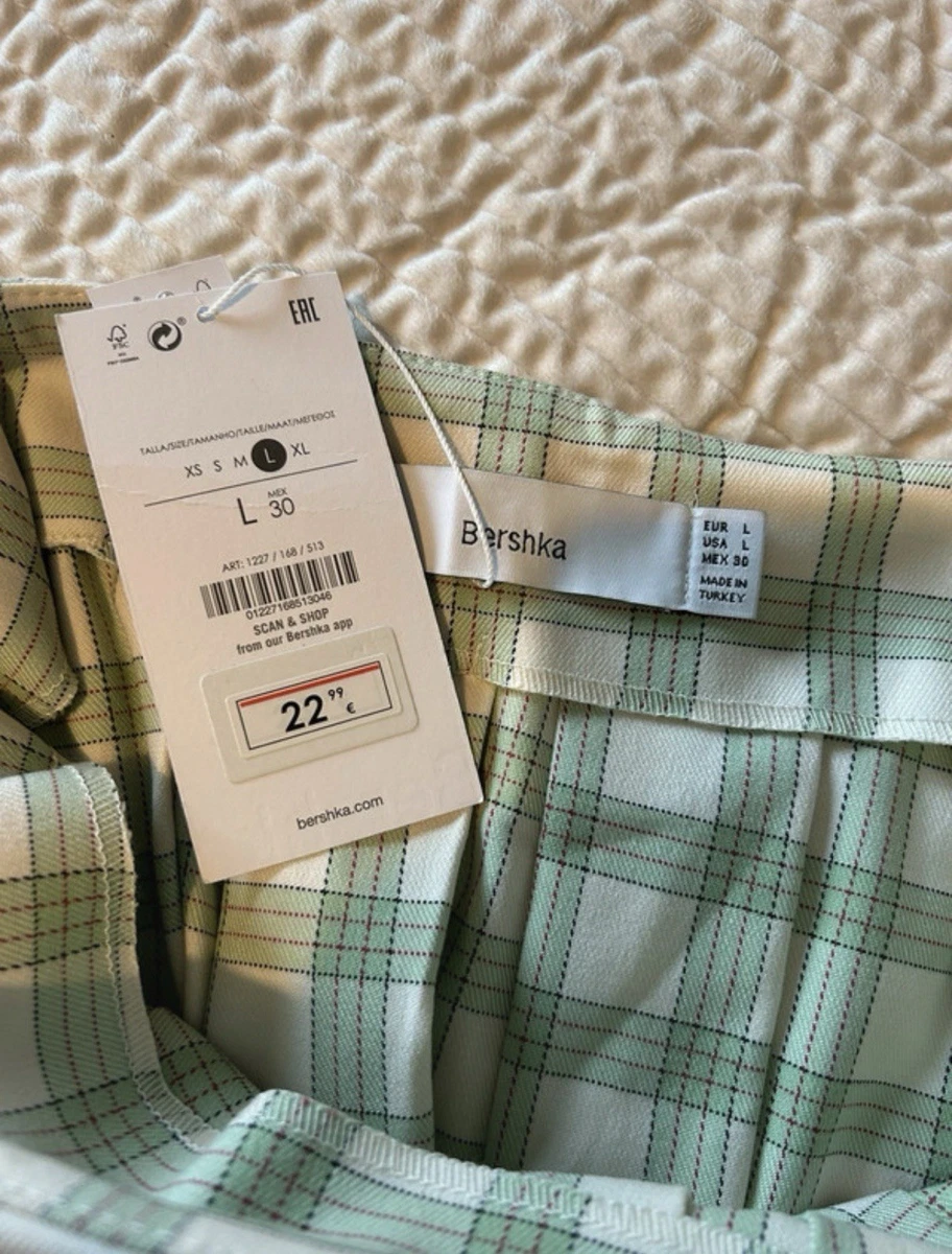 Minifalda Bershka a Cuadros Talla Grande Nueva Etiquetada