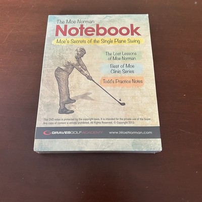 Moe Norman Notebook 3-Disc DVD Set Graves Golf Academy Single Plane Swing Sealed