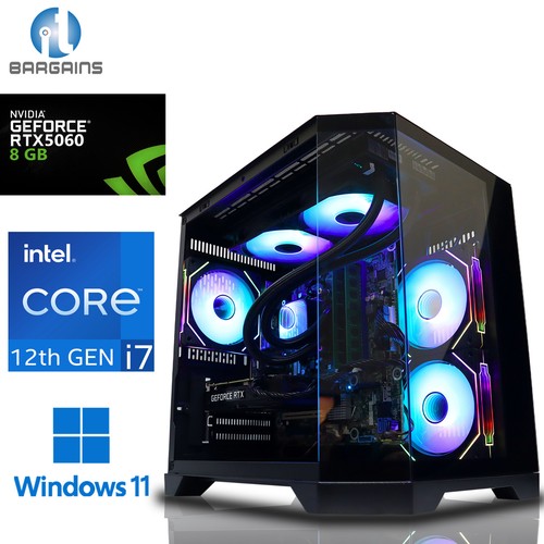Gaming PC i7 12700KF | RTX 5060 8GB | 32GB DDR5 | 1TB NVMe | Win 11 | RGB PC - 第 1/10 張圖片