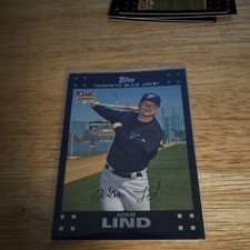 Topps 2007 Rookie Adam Lind Toronto Blue Jays MLB Baseball Card #279. rookie card picture