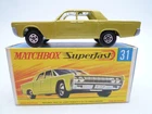 VINTAGE MATCHBOX SUPERFAST No.31e LINCOLN CONTINENTAL IN ORIGINAL BOX 1970
