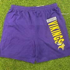 Vintage Minnesota Vikings Garan Sweat Shorts Purple Mens Medium NFL Made in USA